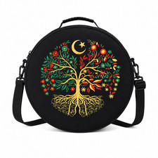 Tree of Life Shaman Drum Bag Padded Drum Carry Case Round Drum Storage Bag