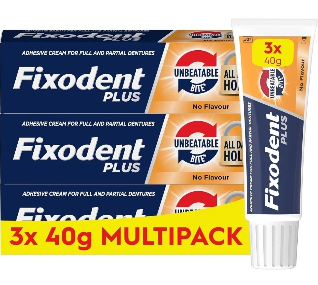 Fixodent Plus Unbeatable Bite Flavour Free 40g - Pack Of 6 - Image 11