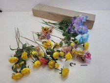 Konvolut Kunstblumen Dekoblüten Made in Hong Kong Rosen Vintage Deko #262650