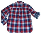 8P BABY GAP 3T Plaid Oxford Button Up Down Shirt Roll Up Sleeves Red White Blue — photo 6