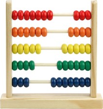 Sealive Wooden Abacus for Kids Math - 50 Beads Counting Toy, Small