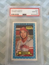1974 Kellogg's 3-D Super Stars - Johnny Bench #28
