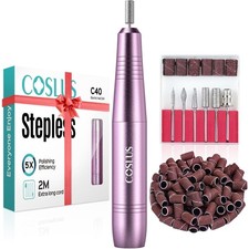 COSLUS Electric Nail Drill File Professional: for Acrylic Gel Dip Powder Nails P