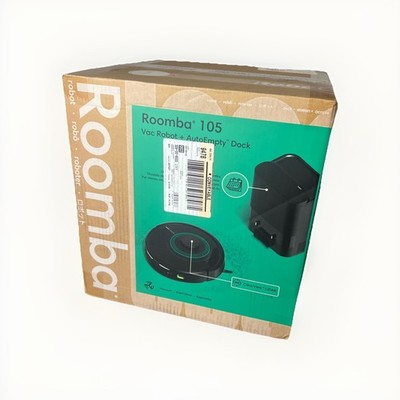 iRobot Roomba 105 Robot Vacuum + AutoEmpty Dock Cleans in Rows LiDAR NEW!