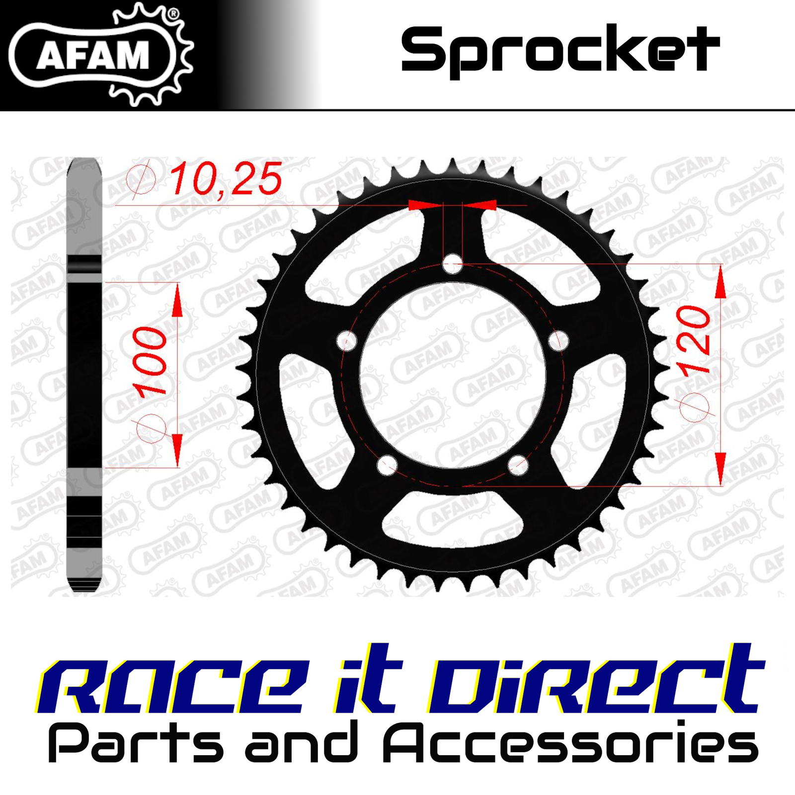 Sprocket for APRILIA RSV 1000 1998-2003 Steel 42T Rear AFAM