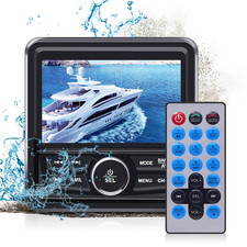 Geloo Marine Stereo Receiver Wireless Boat Stereo Radio System with 4.1"LCD scre