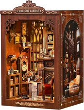 KERNOWO Book Nook Kit, DIY 3D Wooden Puzzles for Adults, Teens and Beginners, Mi