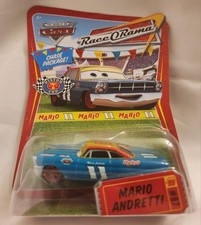 Disney Pixar Cars Race-O-Rama CHASE PACKAGE MARIO ANDRETTI Diecast Cars 1:55 NIB
