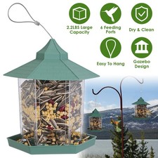Hanging Gazebo Wild Bird Feeder Outdoor Bird Seed Station for Garden Patio Park