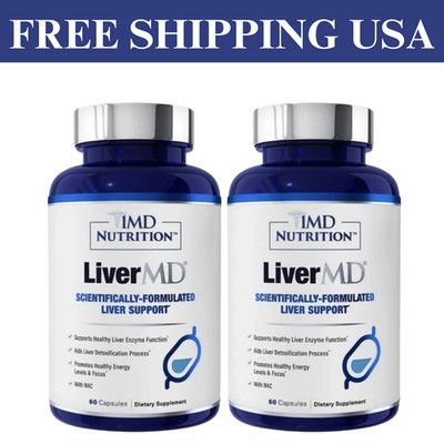 2 Packs 1MD Nutrition LiverMD - Liver Support Supplement New | Exp 11/2027