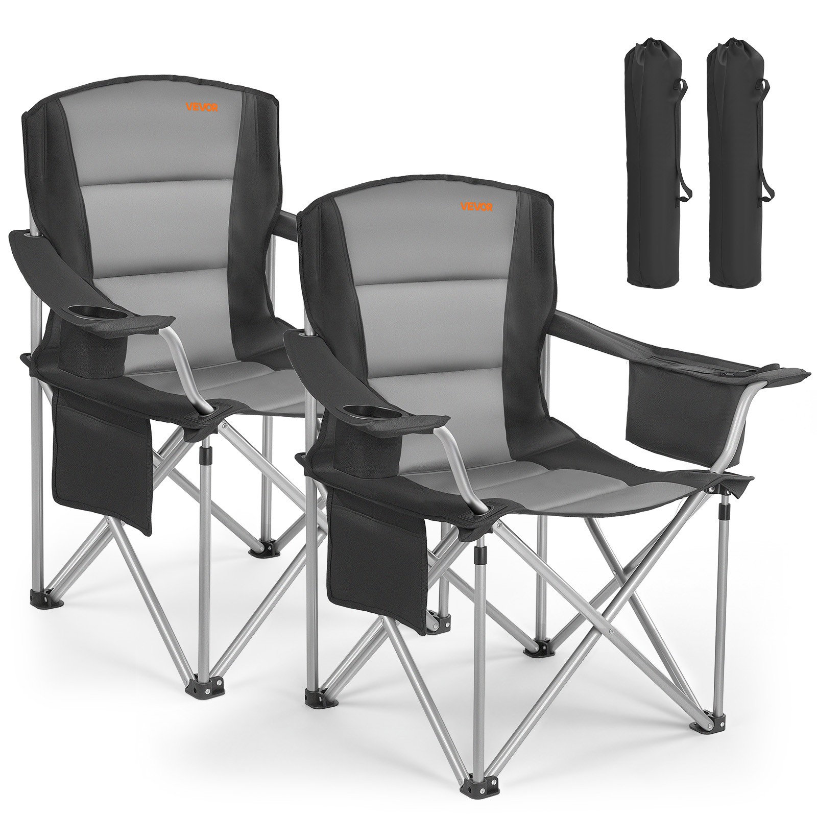 Chaise de camping pliante ultra résistante lot de 2 fauteuils de randonnée