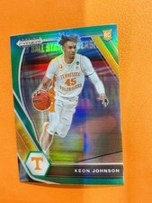 2021-22 Prizm Draft Picks Green Prizm Keon Johnson #7 Rookie Trail Blazers RC