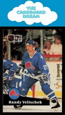 Randy Velischek 1991-92 Pro Set French #206 Quebec Nordiques Hockey Card