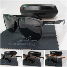 New Men's Women's Retro Carrera Sunglasses Matte Square Frame Glasses Box 5018