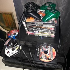 PlayStation 2 Bundle - Console w/ Controller, Cables, Memory Card & Games-Tested