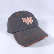💥New Whataburger Employee Hat Strapback Adjustable Grey Embroidered Logo 2016