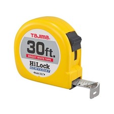Tajima HL-30BW Hi-Lock 30ft x 1in Steel Blade Tape Measure White
