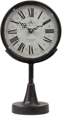 Antique Inspired Decorative Mantle Clock with Large Roman Numerals, Silent-Non-T