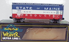 VAGÓN DE CAJA WEAVER ESCALA O ULTRA LINE NH NEW HAVEN STATE OF MAINE PS-1 40' 3 RIELES