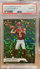 2024 Panini Donruss Elite Jayden Daniels Green Disco Rookie #165 PSA 10