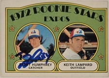Click to enlarge Expos 1972 Rookie Stars (Terry Humphrey / Keith Lampard)