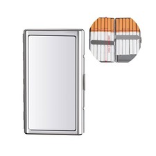 Metal Cigarette Case Holder Regular King 100's Size Holds 14 Cigarettes