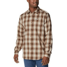 Columbia Mens Vapor Ridge Woven Plaid Button-Down Shirt Size S