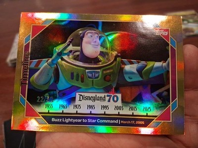 2025 Topps Disneyland 70th Anniversary Buzz Lightyear to Star Command Gold 22/50
