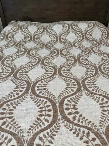 Vtg Bates Bedspread Queen MCM Macrame 70s Botanical Groovy Oversized- Flaws