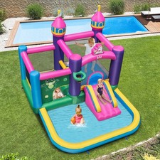 Inflatable Bounce House for Kids 6-in-1 Large Blow up Bouncer Castle with Slide