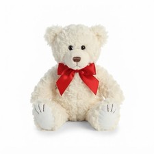 First  Main Bear Plush 10  White Teddy Stuffed Animal Soft Toy Sitting