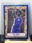Front of 2024-25 Topps Chrome - Show and Tell Joel Embiid #ST-5 Blue Basketball Refractor