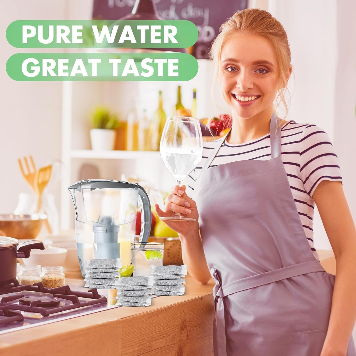 Lounsweer 100 Pcs Activated Charcoal Water Filter Coconut Shell Distiller... 