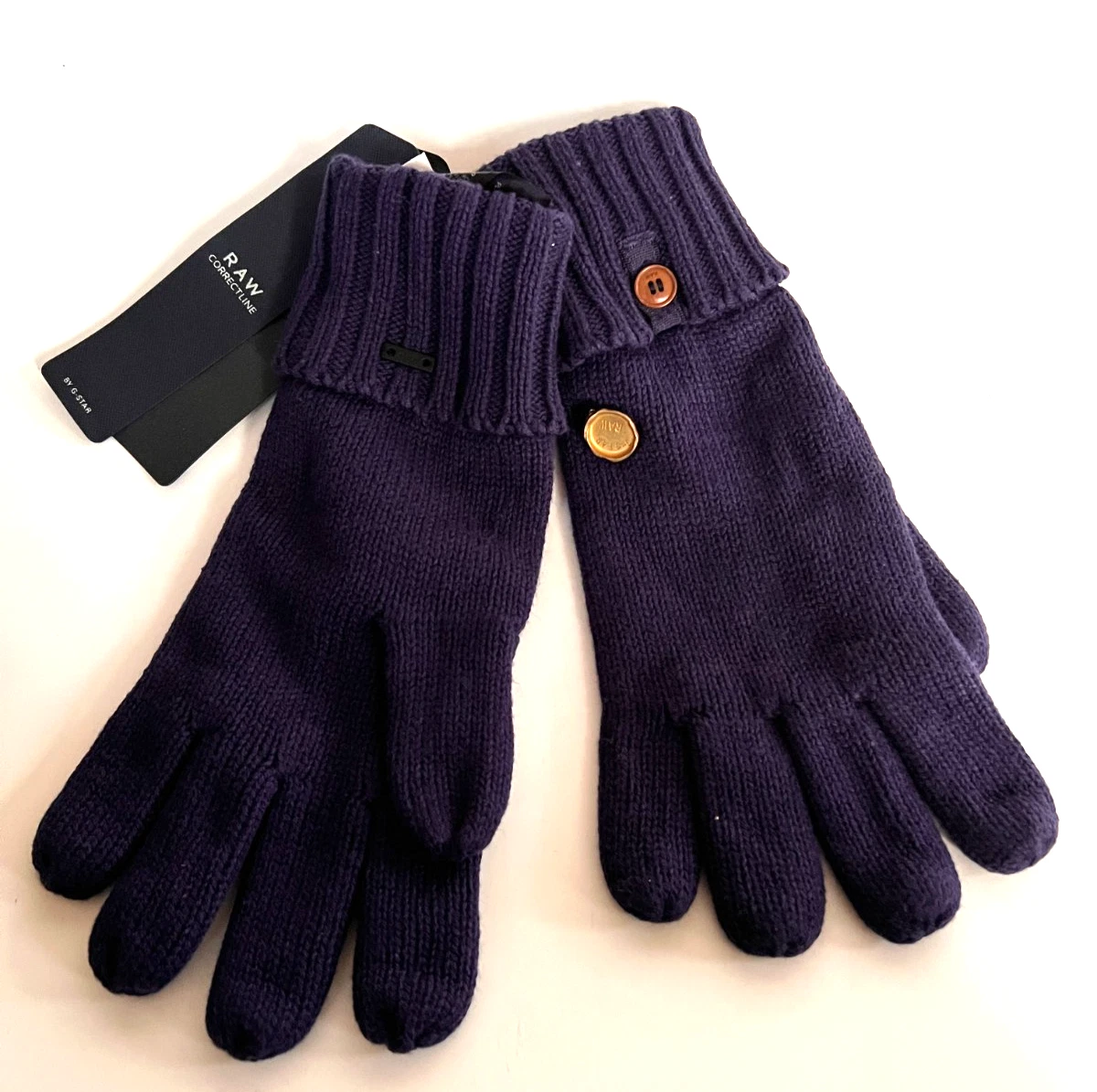 G Star RAW Correct Line Women's MORRIS Gloves in Shade Knit Size S BNWT $110