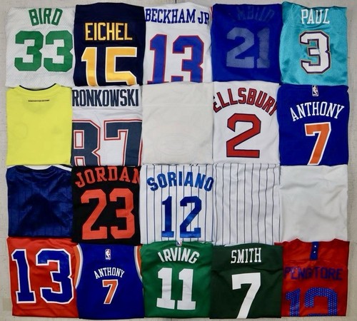 Youth NFL NBA MLB NHL Jersey Lot (20) Nike Adidas Jordan Mixed Sizes Soccer - Picture 2 of 24