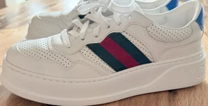 Gucci Baskets Chaussures Homme Blanc 100% Original Taille opéenne