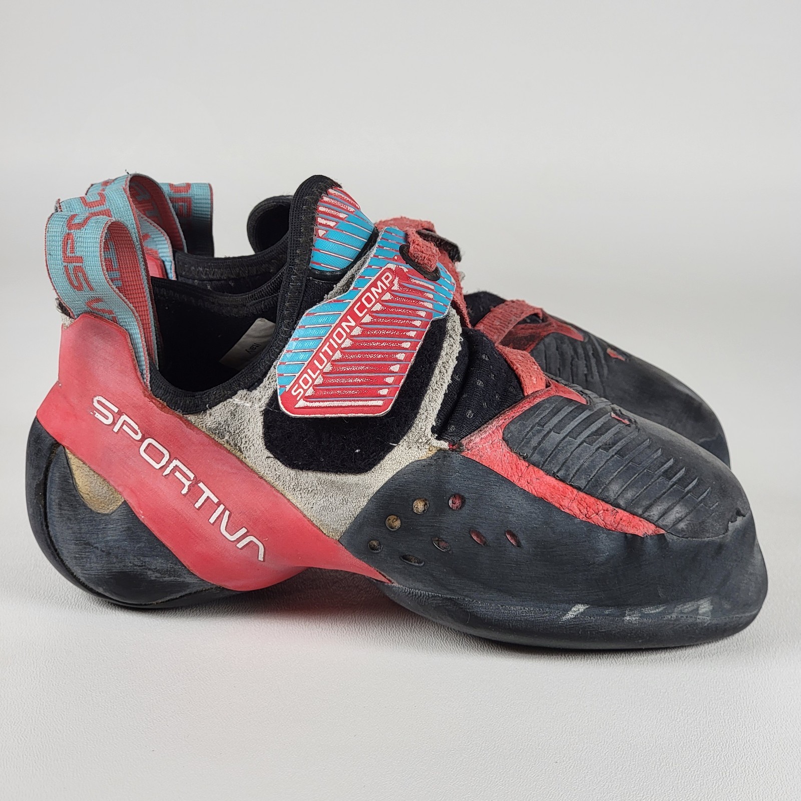Zapatos de escalada La Sportiva Solution Comp azul hibisco/malibú para mujer 5,5 EE. UU. 36