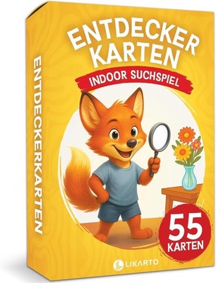 Entdeckerkarten Kinder Indoor - 55 Spielkarten Suchspiel & Zuhause entdecken ...