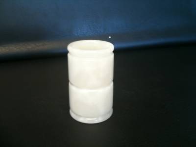 MARMOR ONYX CREMEWEISSE RUNDE VASE - 4'' X 2'' 