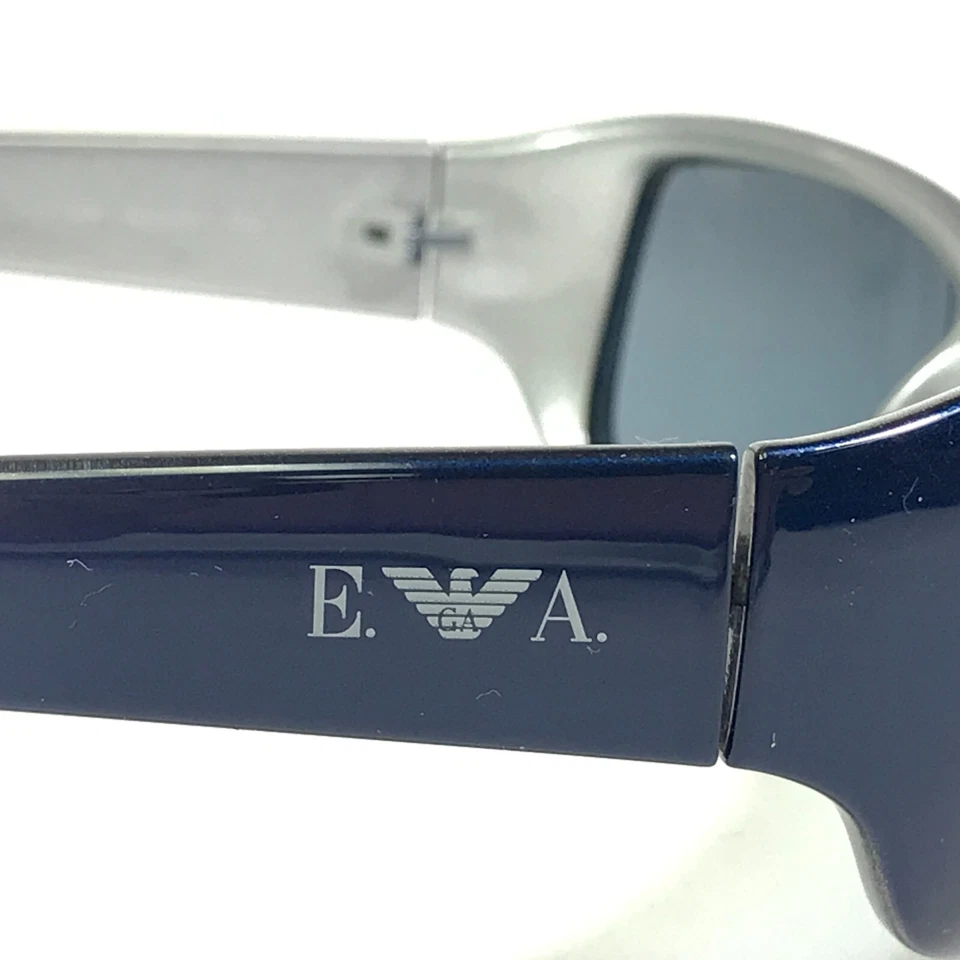 Gafas de sol Emporio Armani 705-S 777/53 azul plata rectangulares con lentes azules Foto 4 de 4