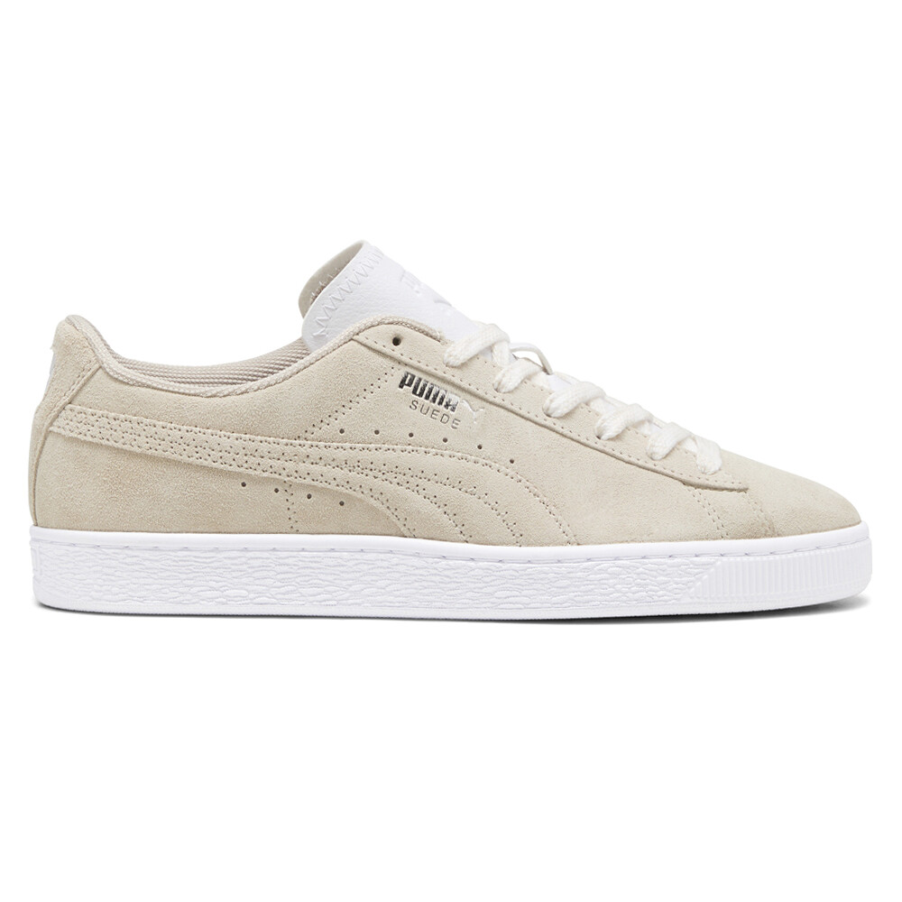 Повседневные мужские белые кроссовки Puma Suede Premium на шнуровке 39842402
