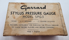 Vintage Garrard Stylus Pressure Gauge Model SPG3 Made in England