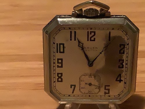 Antique Gruen 17 Jewel Pocket Watch WORKS Exquisite Estate Find No reserve - Picture 8 of 17