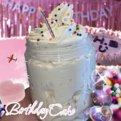 Birthday Cake Whipped Body Butter 8 oz Handmade Moisturizing Skin Cream