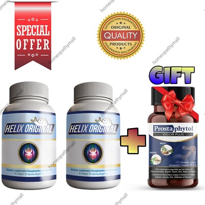 2 Pack HELIX ORIGINAL x 30 caps Natural Joint Support Snail + 1 Pack Vigor Plus