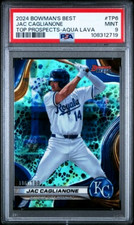 106/199 PSA 9 MINT 2024 BOWMAN'S BEST TOP PROSPECTS TP6 JAC CAGLIANONE AQUA LAVA