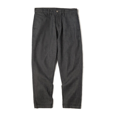 Men Denim Pants Loose Jeans Herringbone Casual Straight Retro Trousers Outdoor