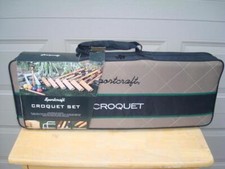 Sportcraft Quality 6 Player Square Head Croquet Set Carry Case - Exc Condition