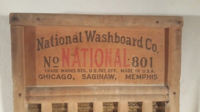Vintage Washboard National Washboard Co. No. 801 The Brass King