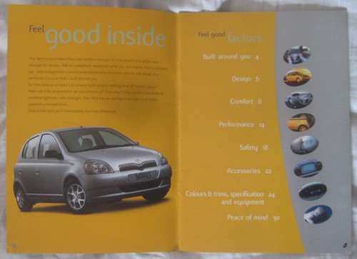 March 1999 Toyota Yaris Brochure - Picture 2 of 5